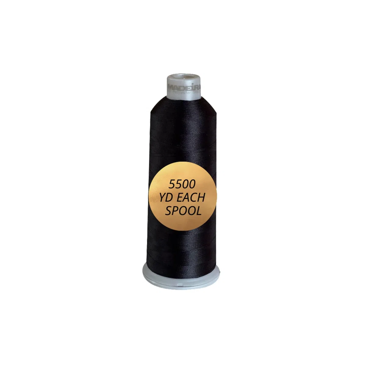 Madeira 1801 Madeira 1800 - Hilo de bordado blanco y negro - Hilo de bordado - Hilo de máquina de bordar - Cono - 2 bobinas enormes de 5500 yardas de costura multiusos
