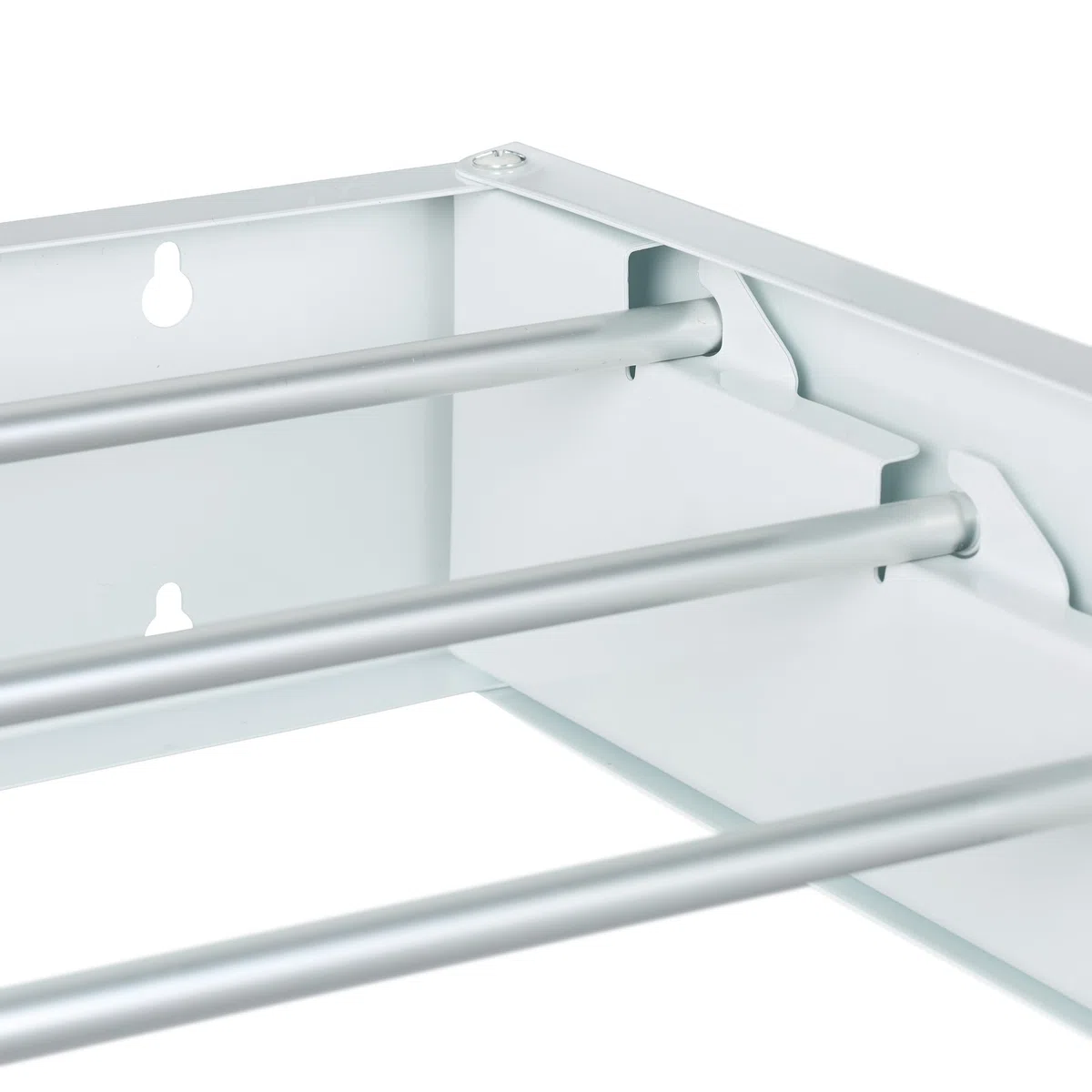 Relaxdays Tendedero de Pared, Plegable, 15x100x50cm, Interior, y Exterior Tenderete Ahorra Espacio, Secador Ropa, Blanco
