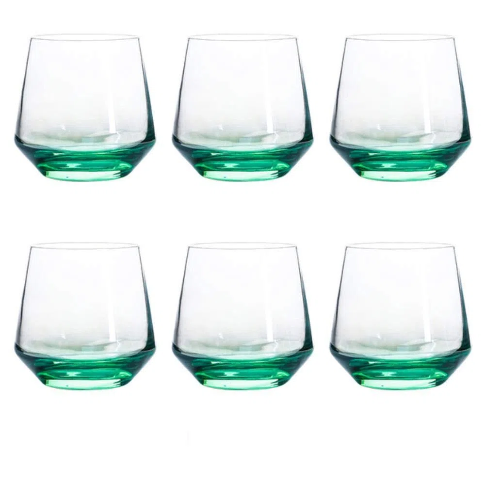 CXK Vasos arcoíris Cristal de Cerveza Plateado Copa de Vino Vaso de Agua de Vidrio Bar Copa de Vino, 7 Piezas