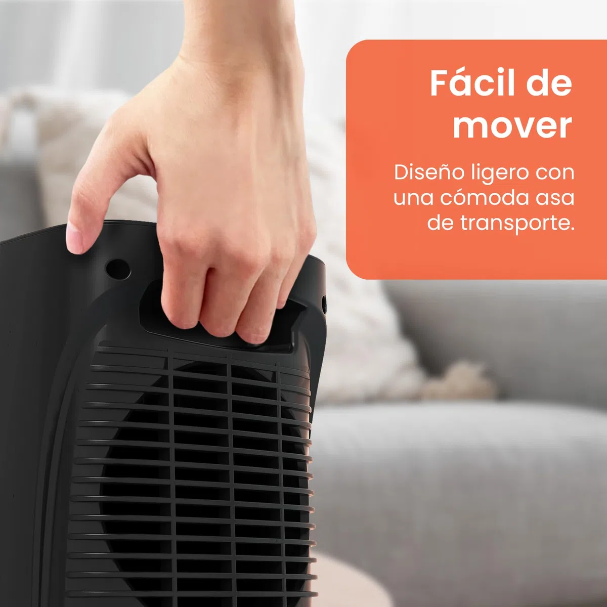 Pro Breeze Calefactor Bajo Consumo 1800 W con Oscilación Automática y 2 Niveles de Potencia – Para Casa, Habitaciones y Oficinas - Estufa Eléctrica