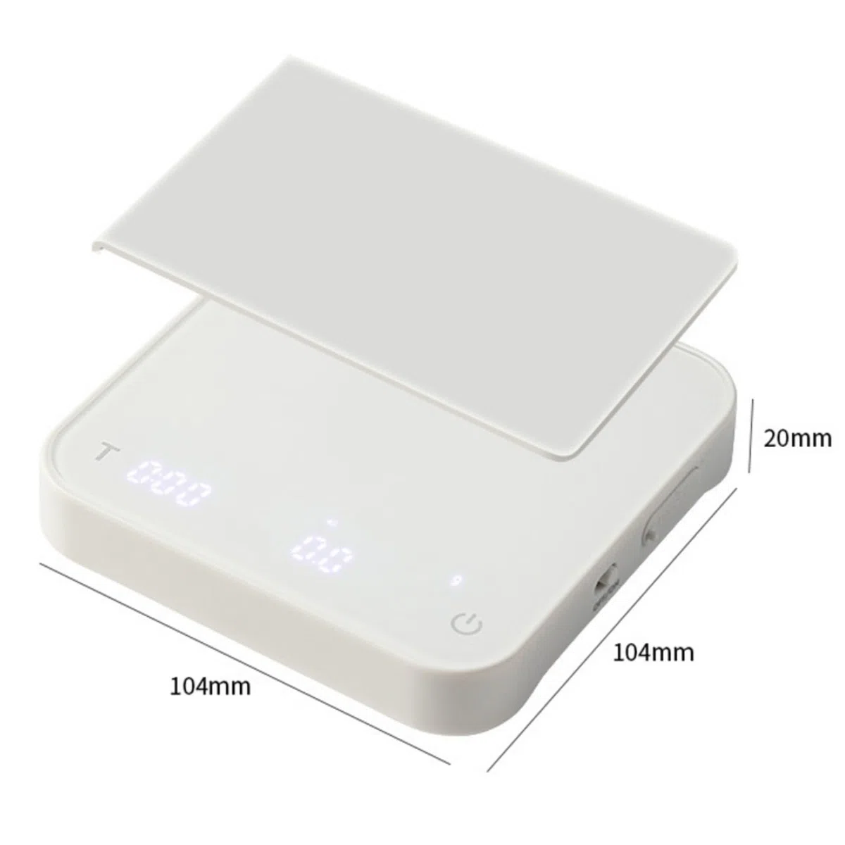 Báscula de Cocina Digital en Miniatura con pesaje de precisión y temporizadores multifuncionales para Preparar café Diseño Compacto Herramienta de pesaje de Cocina con Apagado automático
