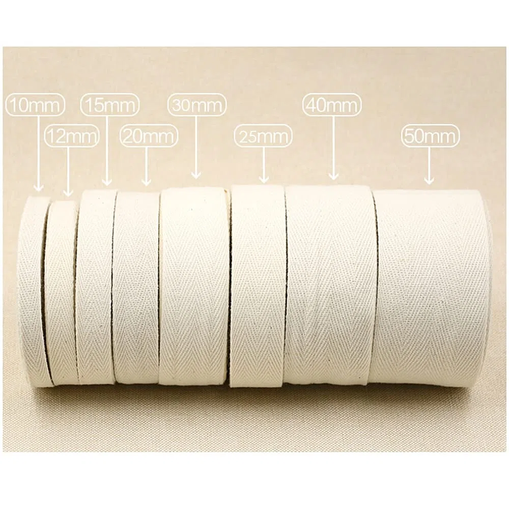 Accesorios de Tela Hechos a Mano DIY Cinta de algodón en Espiga Paquete de Cinta 10MM 15MM 20MM 25MM 30MM 50 Yardas/Juego