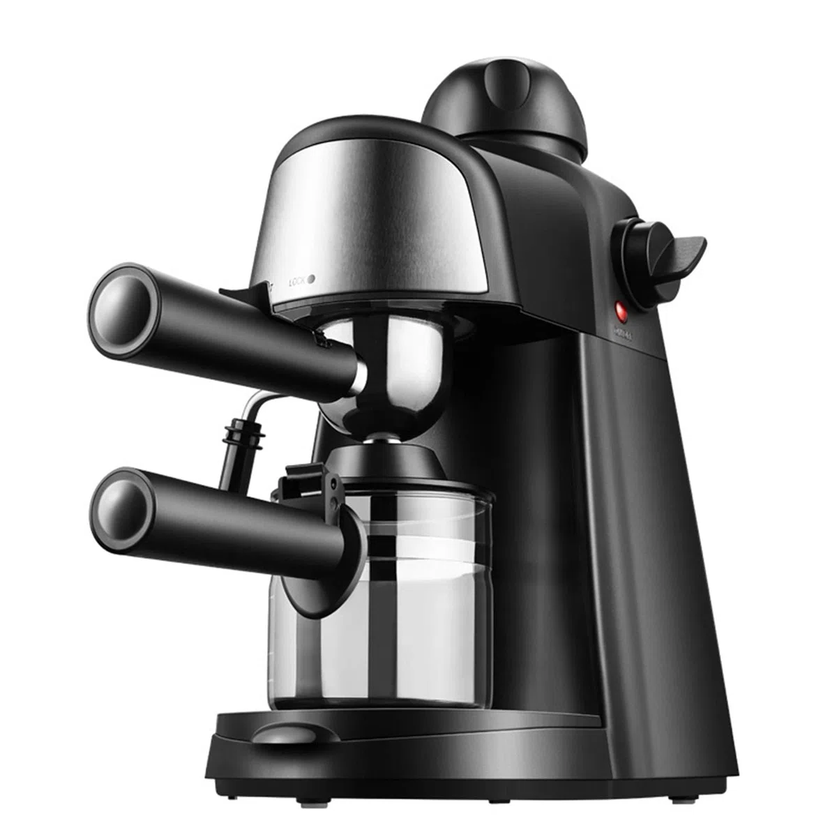 DieffematicKF Cafetera Cafetera casera pequeña máquina automática de café Espresso vaporizador de Leche Integrado con cafeteras