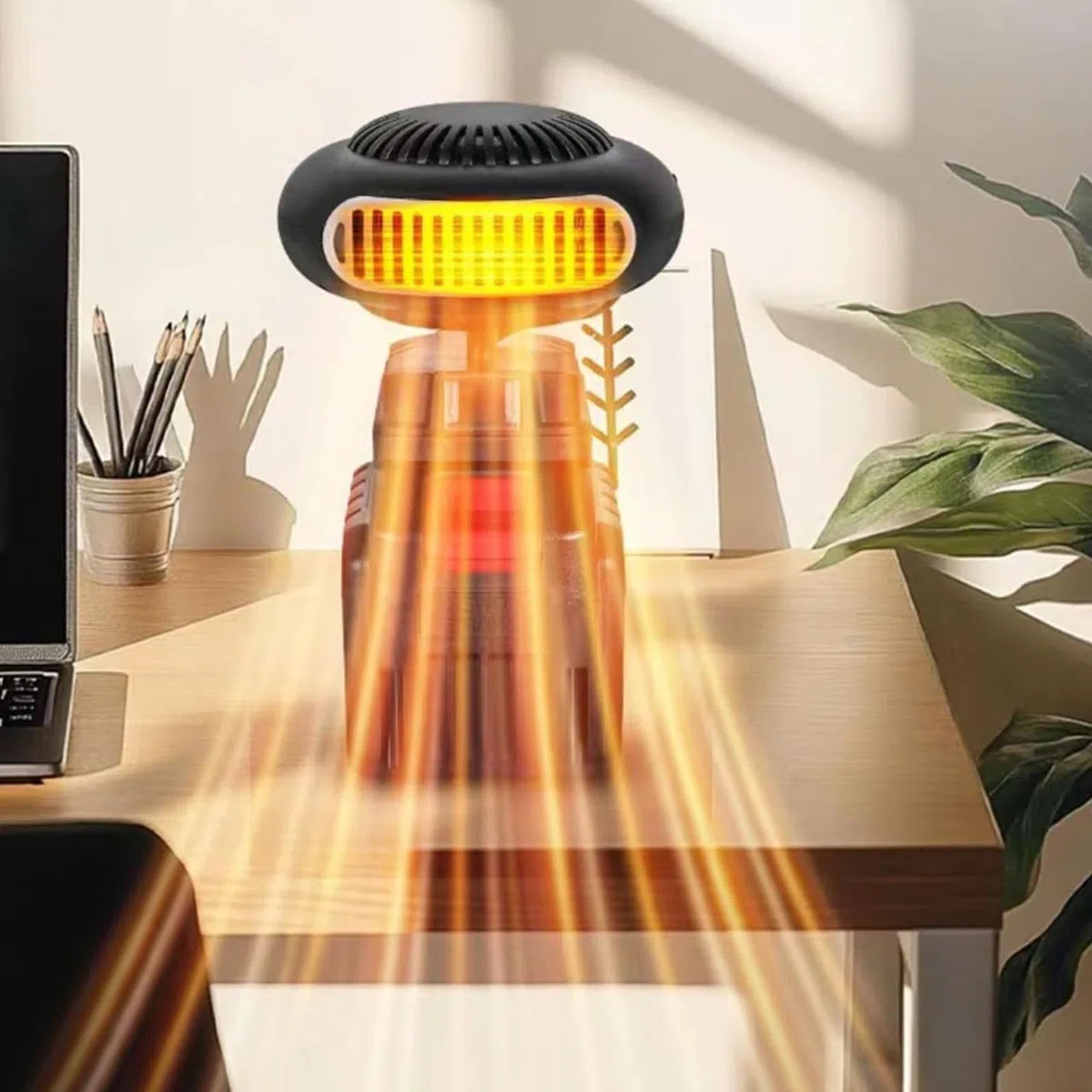 Calentador de Espacio con Batería, Calentador Portátil Inalámbrico de 12000 MAh con Salida de 170 W para Descongelador de Coche, Hogar Al Aire Libre