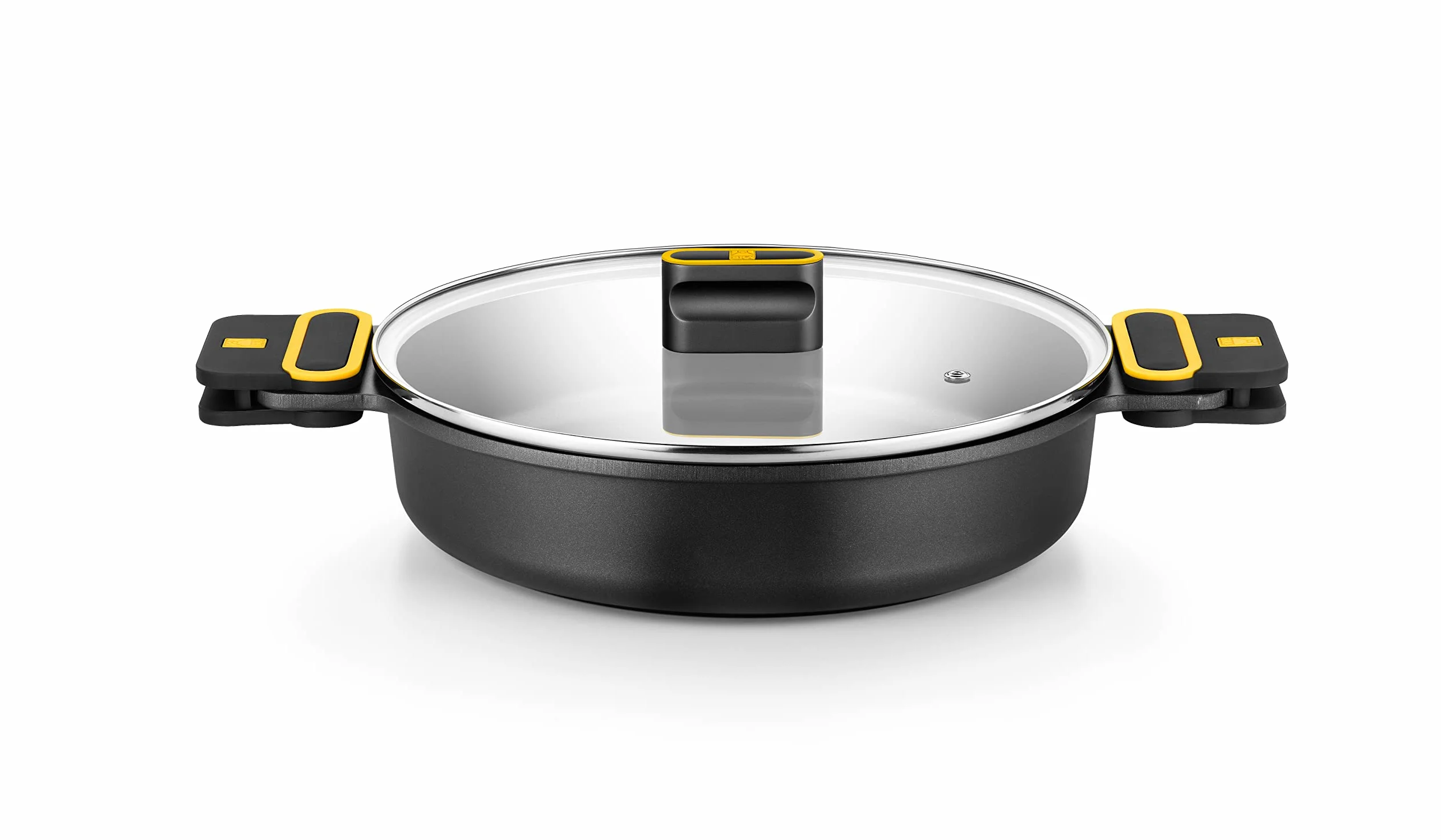 BRA Daily Pro | Cacerola baja 36 cm aluminio fundido, antiadherente sin PFOA, apta para todo tipo de cocinas e inducción