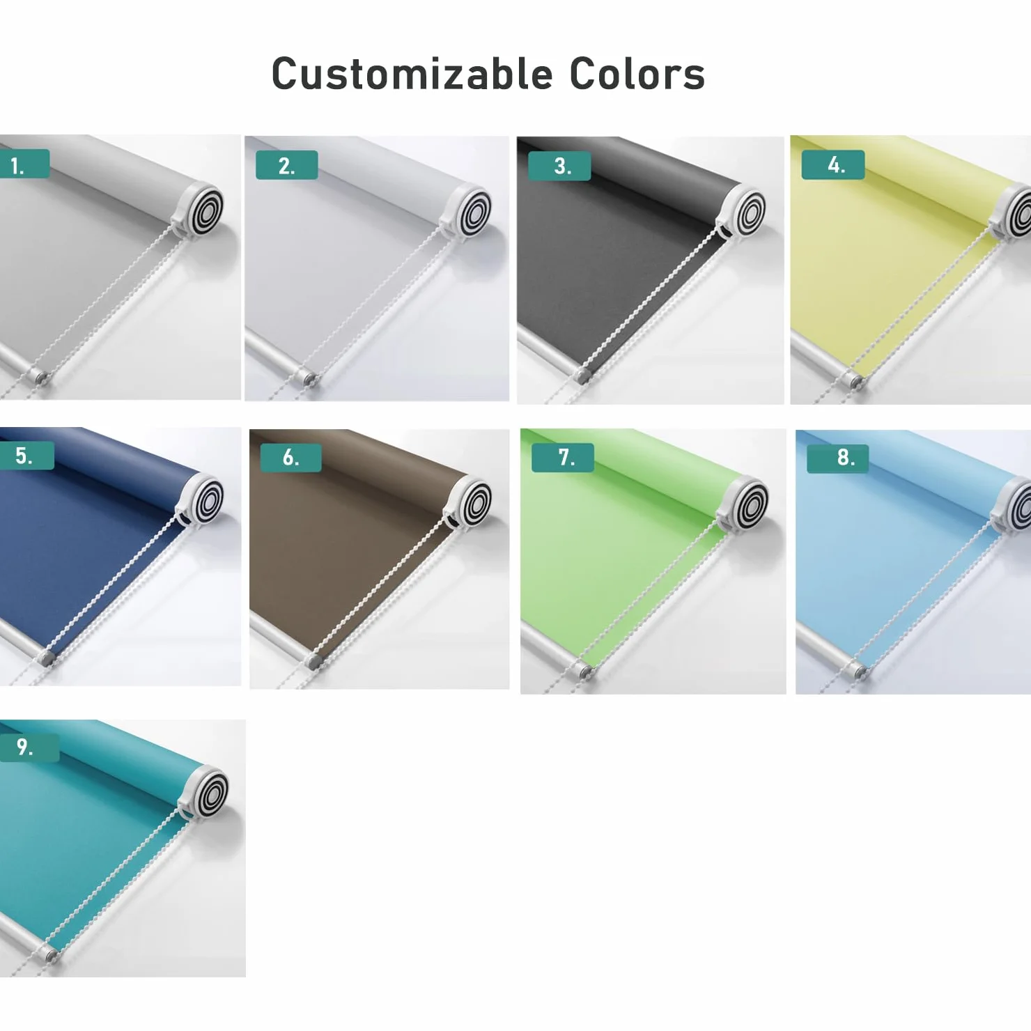 Estores para Ventanas Sin Taladrar,Persianas Enrollables Interior,Poliéster de Tela Blanca,Estor Opacos Térmico,para Ventana,Casa y Oficina,Personalizado,Ancho x Alto (110cm x 120cm)
