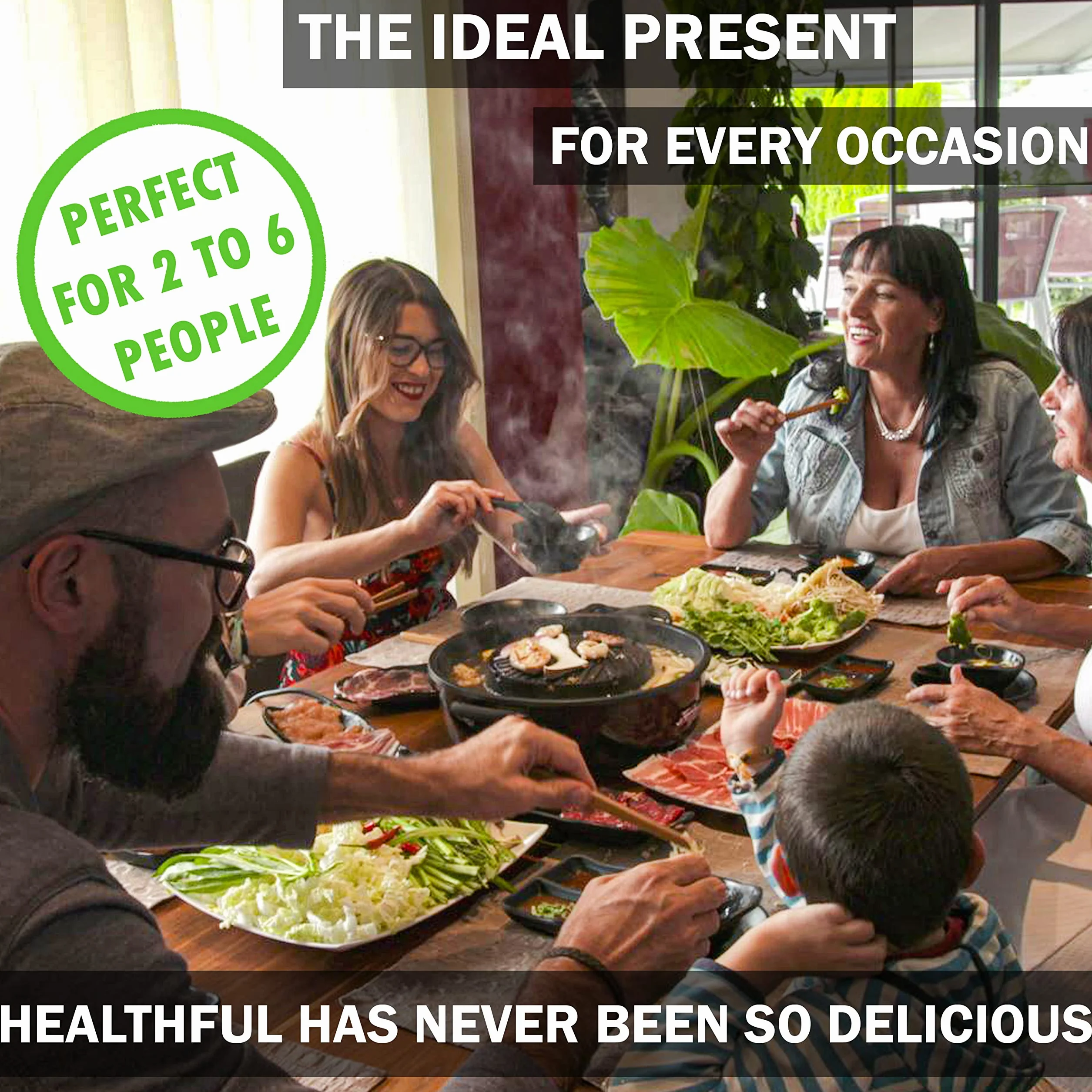 TomYang Hot Pot – El Original Thai Grill, diseñado en Alemania, recubrimiento antiadherente suizo, más de 100 videos tutoriales y recetas. Parrilla BBQ coreana, Hot Pot, Mookata Thai Hot Pot