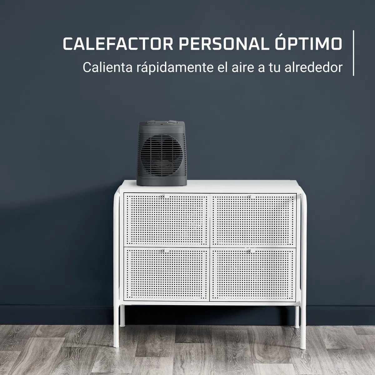 Rowenta Comfort Compact - Calefactor bajo consumo 2000 W, 2 velocidades, termostato mecánico función anti-heladas, Silence 44 dBA, modo Eco, ventilador aire frío, fácil transporte, SO2320