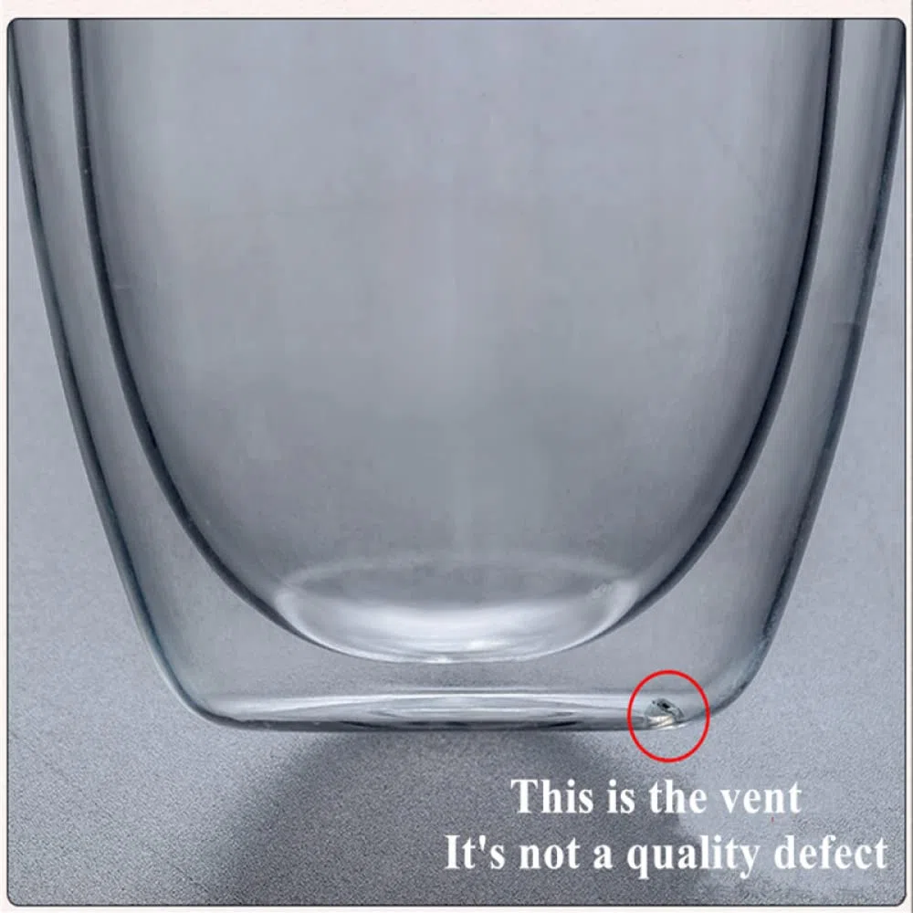 NOBRIM Taza de Cristal de Doble Pared de 80/150/250/350/450ml, Taza de Agua Resistente al Calor, Taza Transparente, Vasos para Beber para Bar, Fiesta, jarras de Cerveza