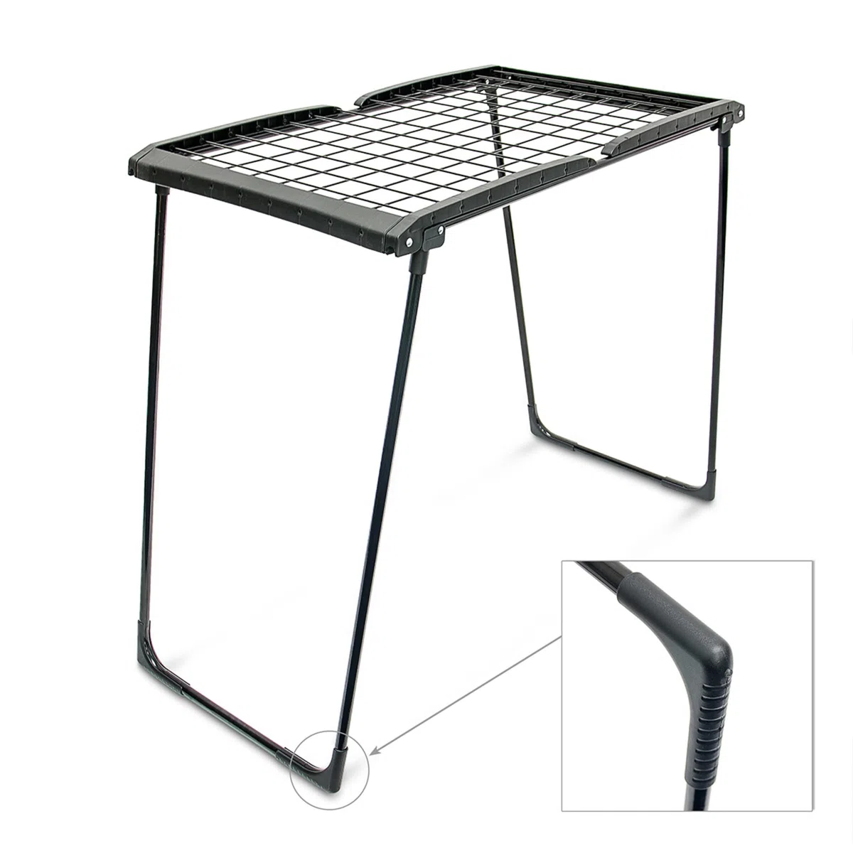 Relaxdays Tendedero Plegable, Soporte Secar Ropa, de Pie, 104x169x54,5 cm, Extensible, Longitud de Tendido: 13 m, Negro