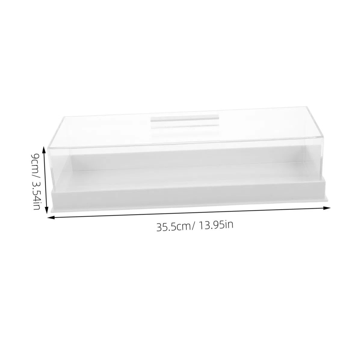 Garneck Caja de Presentación Rectangular con Bandeja para Pasteles Vitrina de Acrílico con Tapa para Cafeterías Fiestas y Uso Doméstico