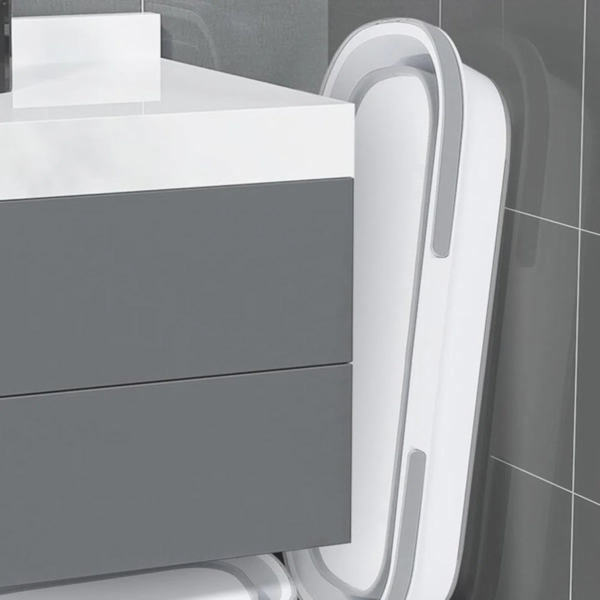 Cubo para La Limpieza, Cubo De Fregona Plegable De Dos Manijas con Ruedas | Cubo De Limpieza Rectangular Versátil, Cubo De Lavado De 3.17 Galones para Fregona De Limpieza