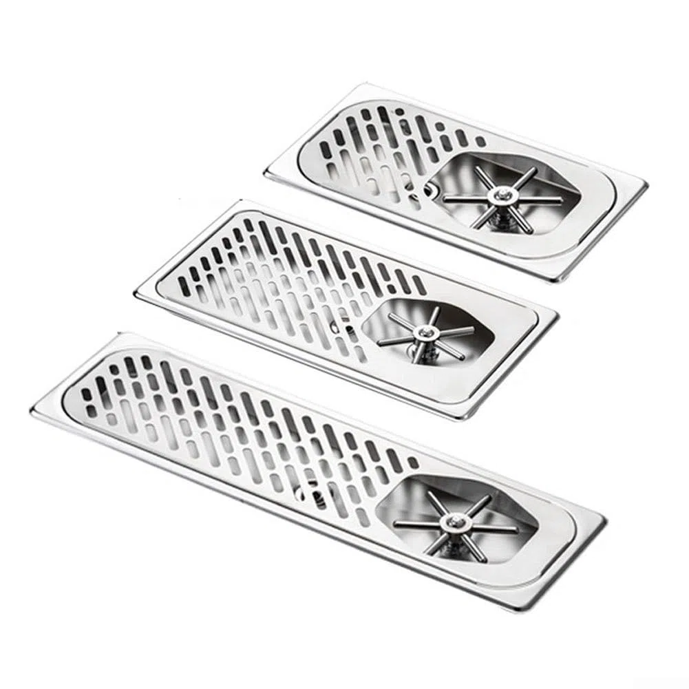 Lavavasos para profesional para acero Inoxidable Chorro Agua para fuerte para Bar Cafetería Bandeja Recogida Utensilio Tamaño Medio(Slim)
