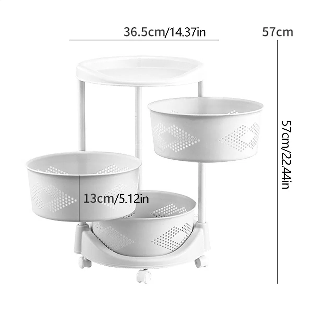 Estantería de almacenamiento giratoria de cocina - de almacenamiento para | verduras multicapa | Organizador de estantes para almacenamiento de alimentos | Cómodo almacenamiento para cocina, sala