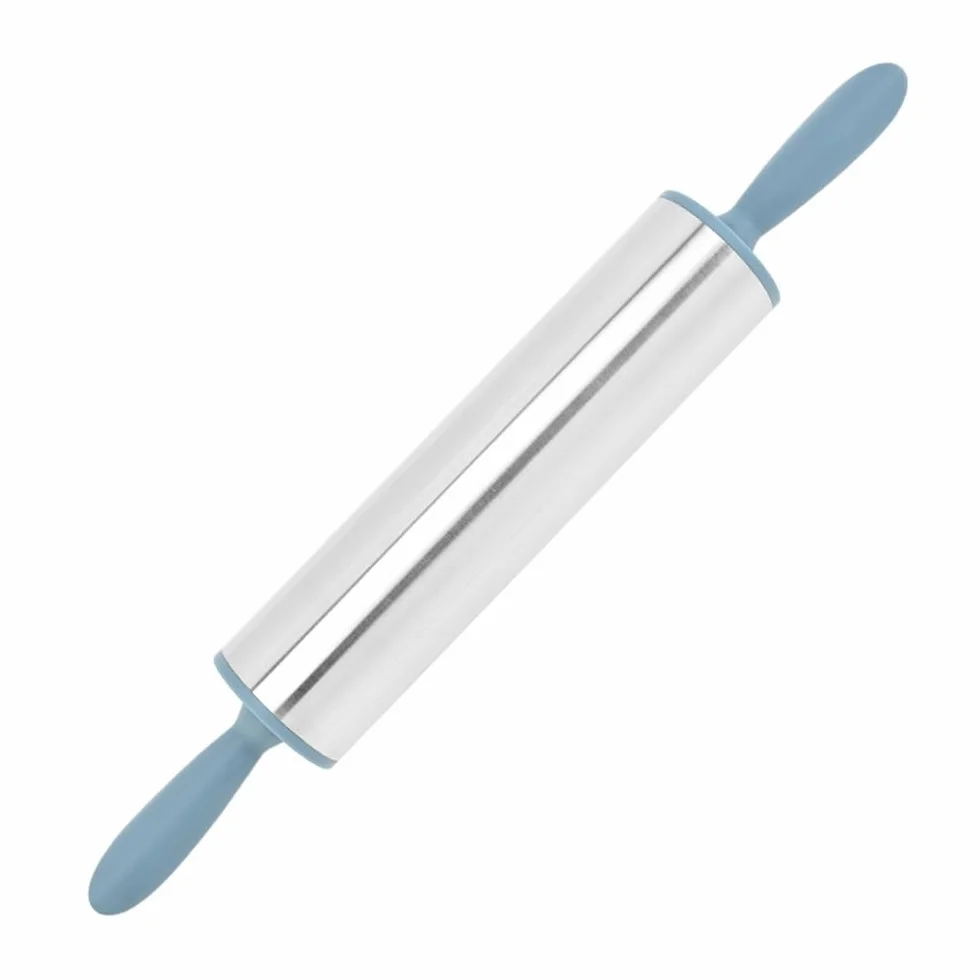 Rodillo de amasar de Acero Inoxidable para Hacer Dumplings, Ideal para Hornear (Azul) (Azul como se Muestra)