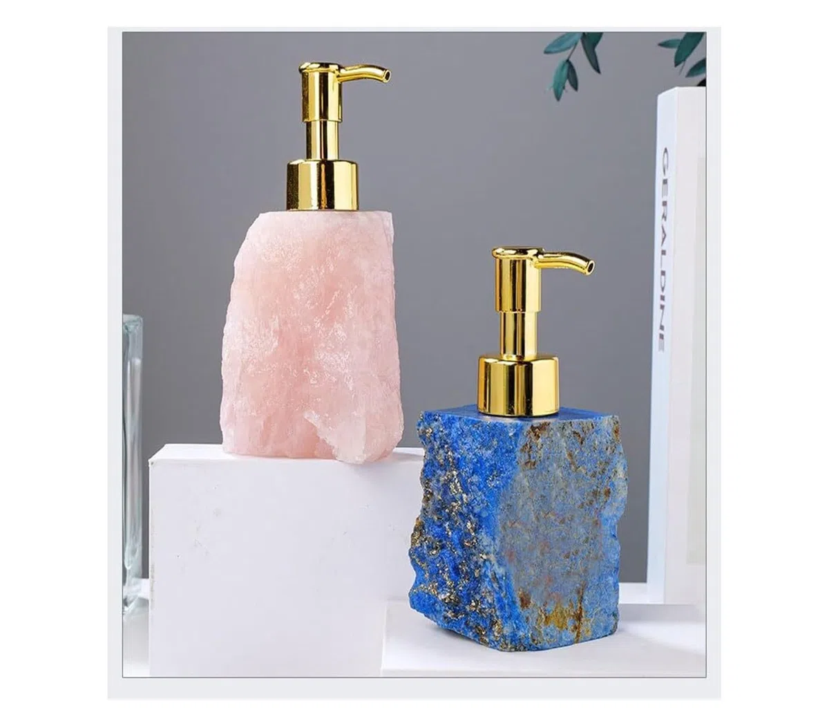 Dispensador de jabón para encimera de baño Dispensador de jabón con Bomba Acero Inoxidable, dispensador Cristal for Cocina y baño Decoración y Accesorios