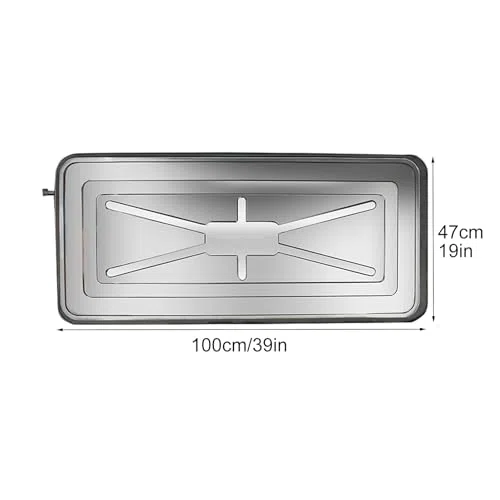 Bandeja de Goteo metálica Grande para Unidad Exterior de Aire Acondicionado, Bandeja de Drenaje de Agua Resistente con Tubo y Kit de instalación, previene Fugas y daños.