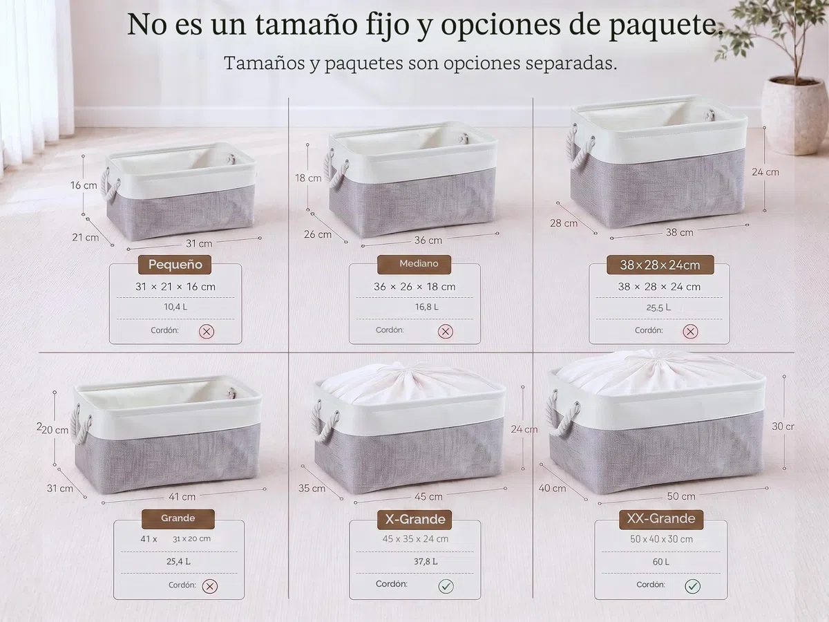 Mangata Juego de 4 cajas de almacenamiento XXL, canastas de almacenamiento de tela de lona con asas para armarios, armarios, estantes, baño, ropa, juguetes, toallas (50 x 40 x 30 cm, gris blanco)