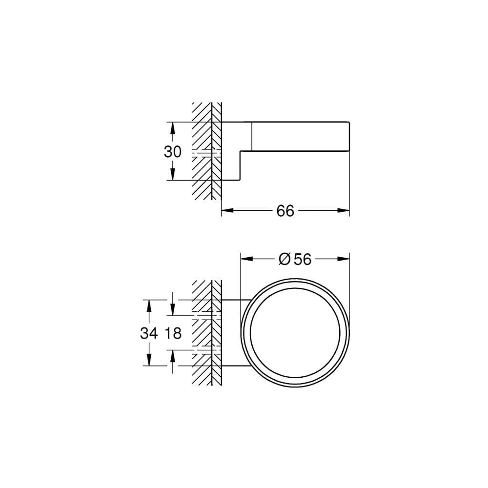 Grohe 31027000 Selection Soporte de cromo