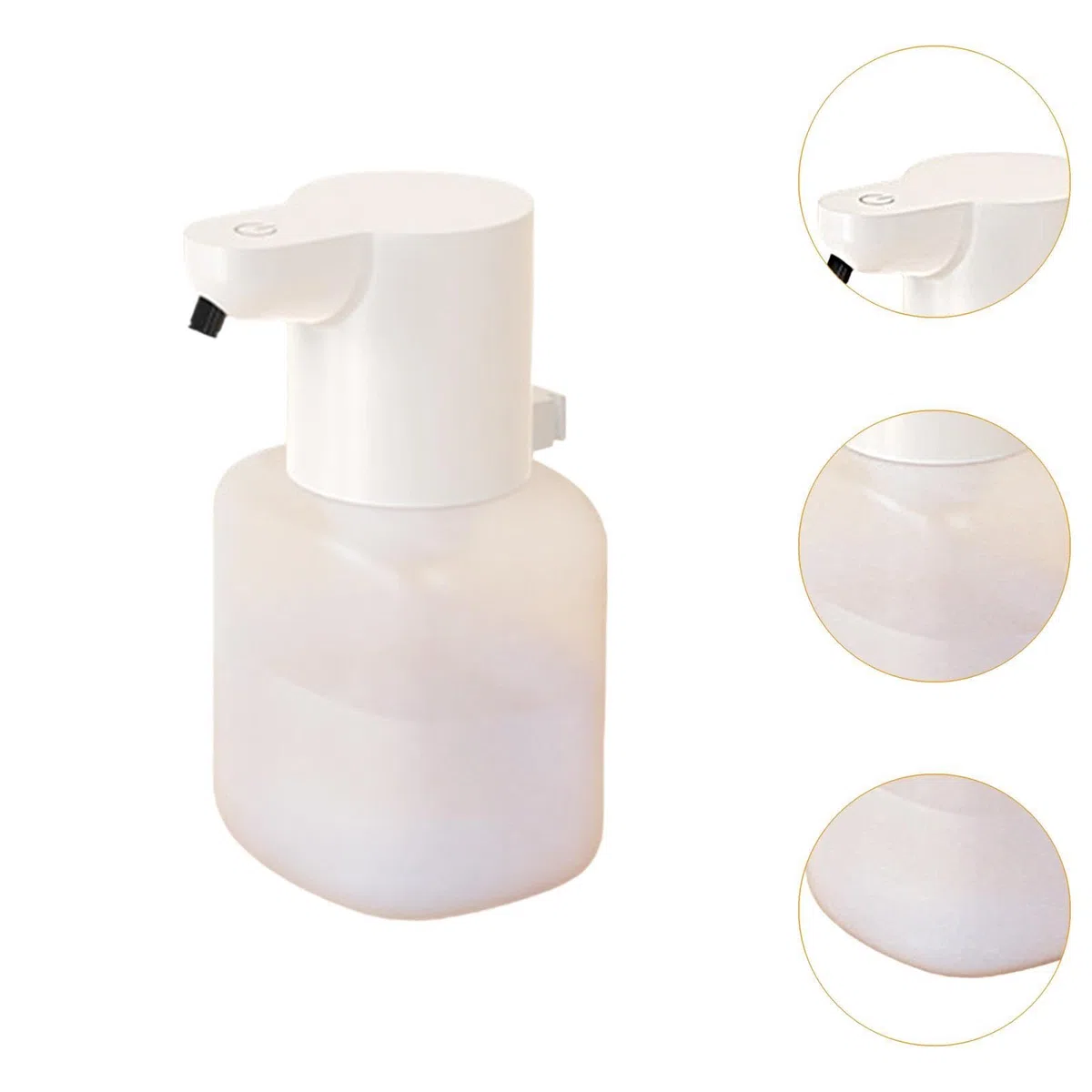 Dispensador Automático de Jabón con Inteligente Dosificador de Jabón Líquido Dispensador Sin Contacto Recargable Depósito 550ml Función Antigot, Líquido Blanco, Individual