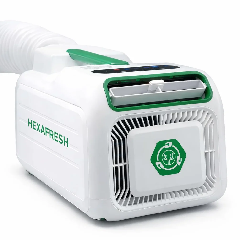 HEXAPRO+ Aire acondicionado portátil 4800 BTU, refrigerante R290, refrigeración turbo, deshumidificador y modo ventilador, para habitaciones de hasta 15 m², eficiencia energética