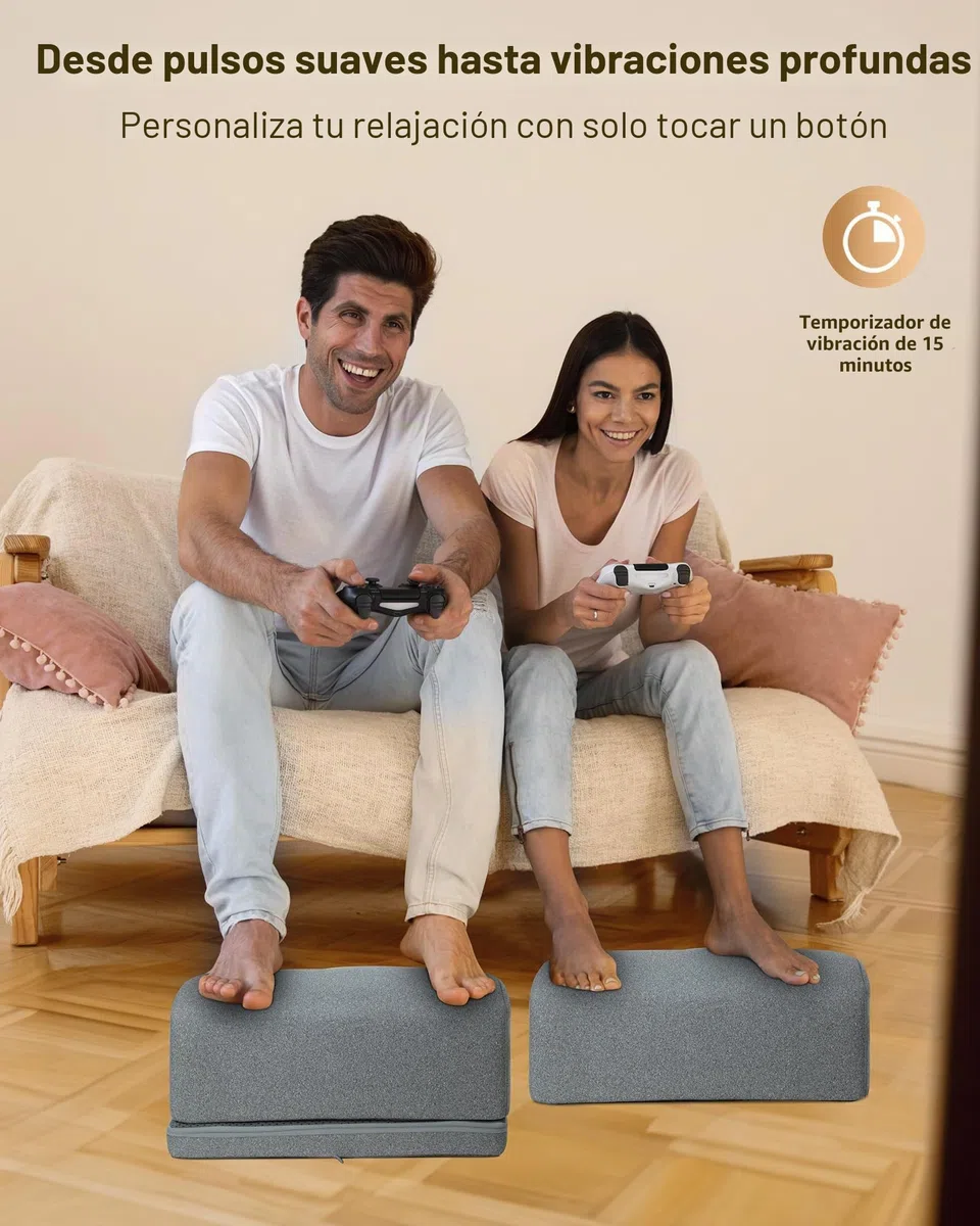COMFIER Escritorio con Reposapiés con Calefacción y Vibración, Masajeador de Pies Ajustable en 3 Alturas, Función Ergonómica de Calor y Masaje para Oficina, Silla Gaming y Oficina en Casa