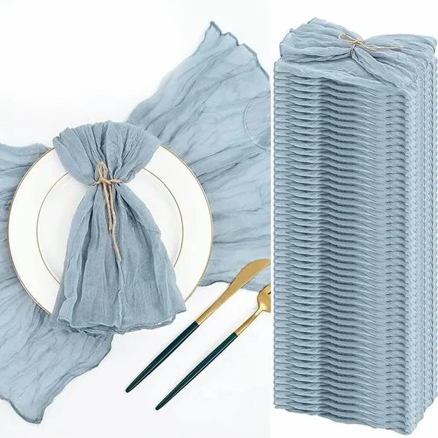 Servilletas de Mesa de 24 Uds. servilletas de Cena de 20x20 Pulgadas servilletas de Boda Bohemias servilletas de Gasa Toalla de Mesa para Fiesta/Banquete