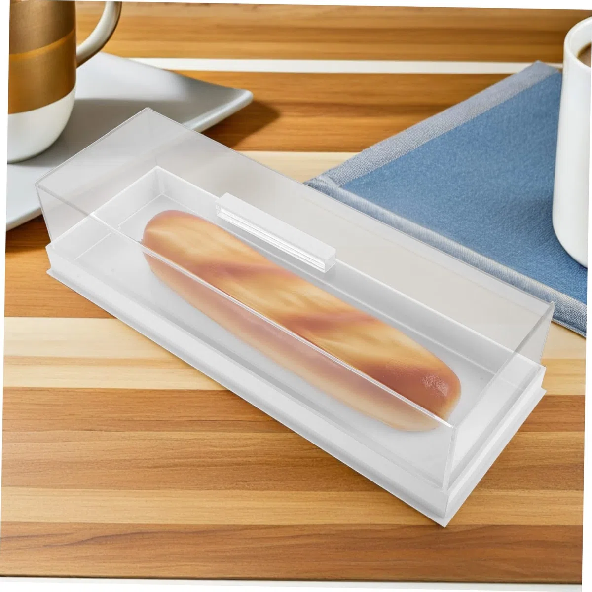 Garneck Caja de Presentación Rectangular con Bandeja para Pasteles Vitrina de Acrílico con Tapa para Cafeterías Fiestas y Uso Doméstico