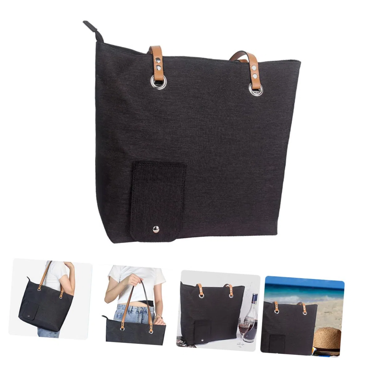 MAGICLULU Bolsa Térmica para Bolsa De Mano para Picnic Portabotellas para Transporte De Botellas De Vino