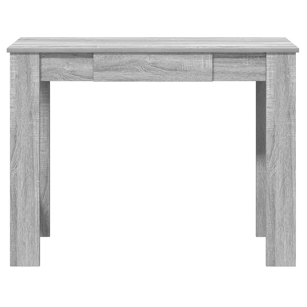 Escritorio gris Sonoma 100 x 45 x 75 cm de madera resistente, mesa de ordenador versátil para oficina, dormitorio y oficina en casa, mesa de trabajo fácil de limpiar con amplio espacio de