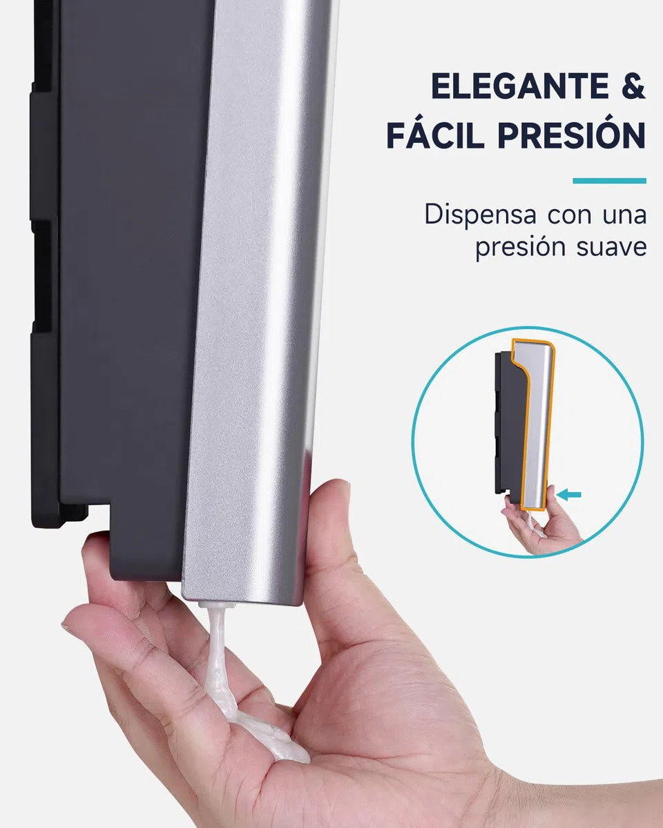AIKE EasyPush Dispensador De Ducha, Montaje De Pared Sin Taladro para Champú & Acondicionador, Ahorra Espacio, Triple