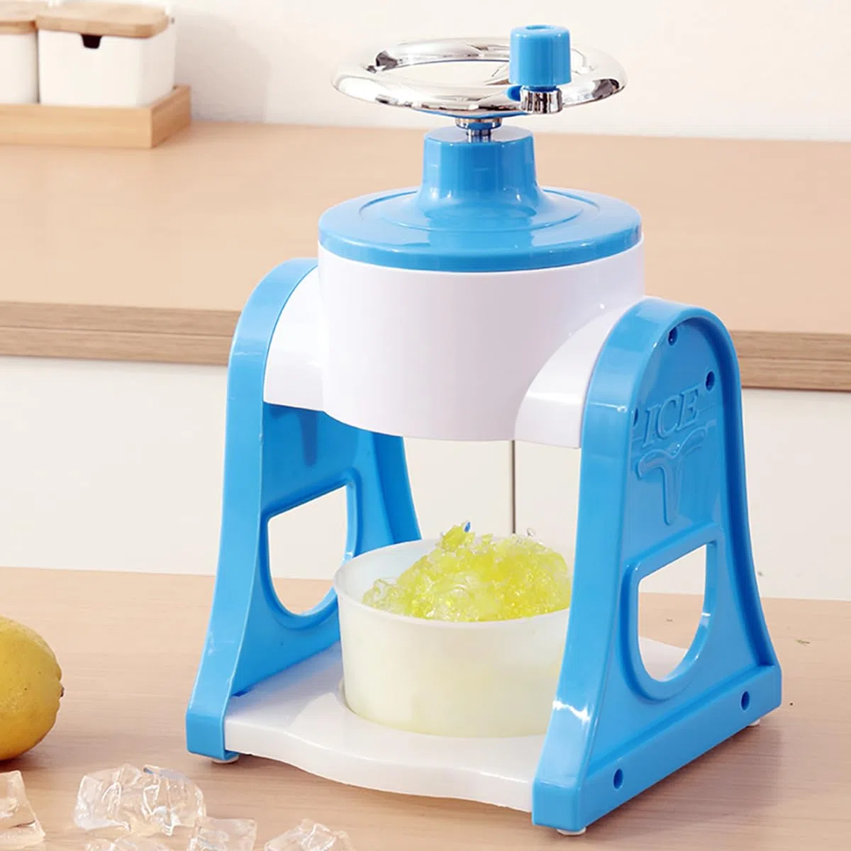 Hemobllo Máquina De Hielo Raspado A Mano Máquina para Hacer Granizados Máquina De Hielo Raspado Trituradora De Hielo Afeitadora De Hielo