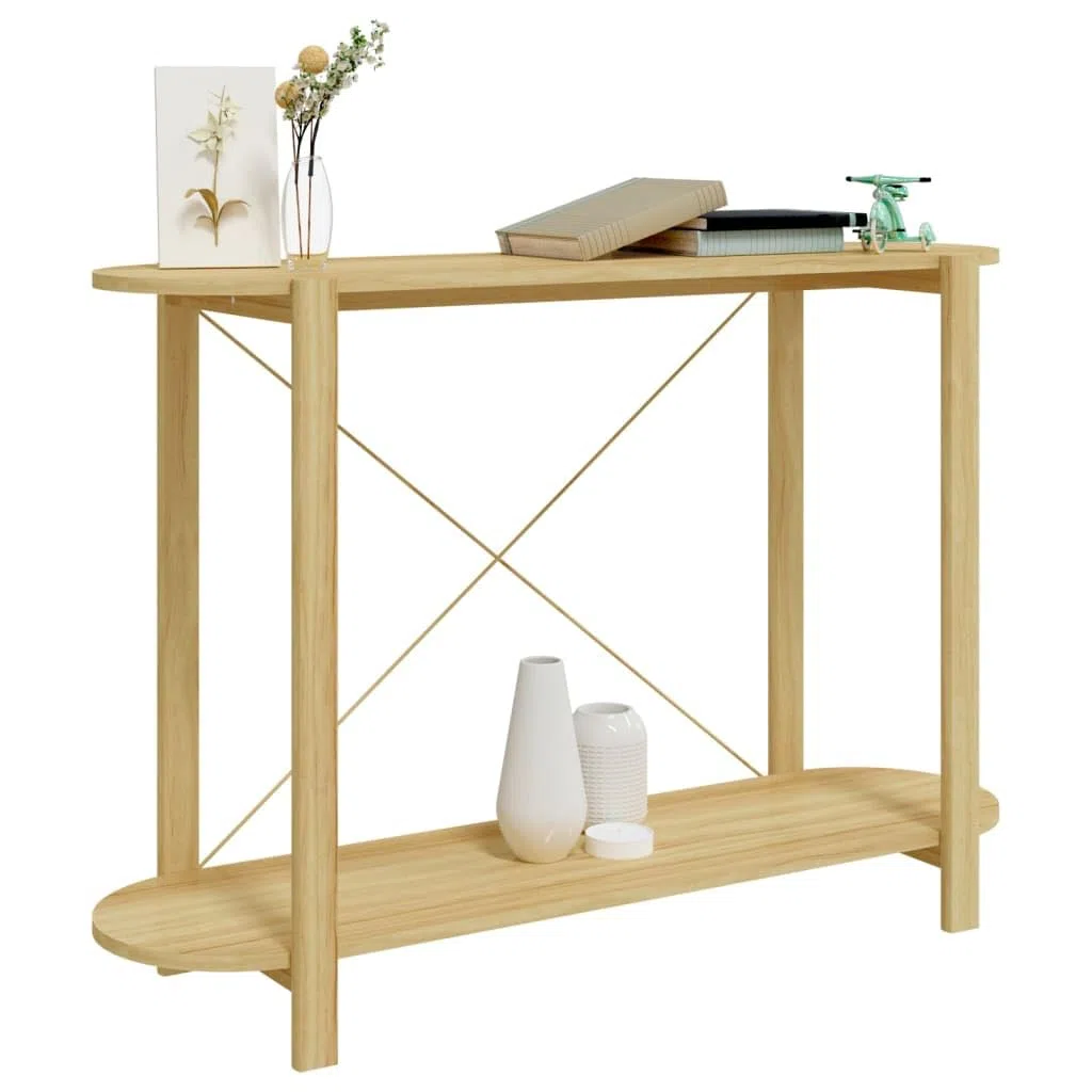 Mesa Consola de Madera contrachapada Mesa de Consola Clásica con Almacenamiento, Aparador de Madera para Decoración de Hogar 110x38x75 cm