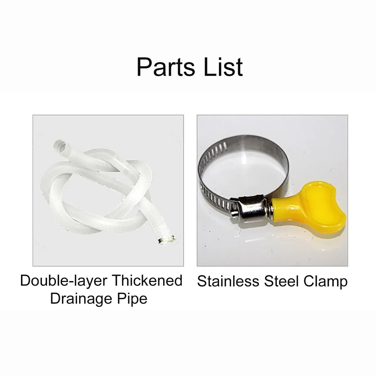 Bandeja de drenaje y bandeja de goteo con tubo para sistemas de aire acondicionado, resistente y resistente a la corrosión, ideal para HVAC y gestión del agua