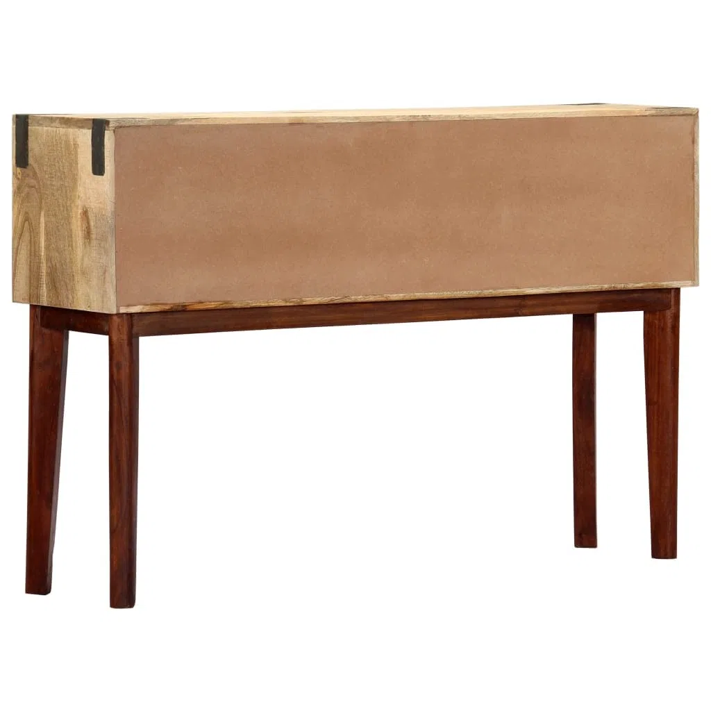 Homgoday Mesa Consola de Madera Maciza de Mango Rugosa 115x30x76 cm Mesas auxiliares de salón,Mesa Consola Recibidor Mueble de Entrada Estrecha Clásica