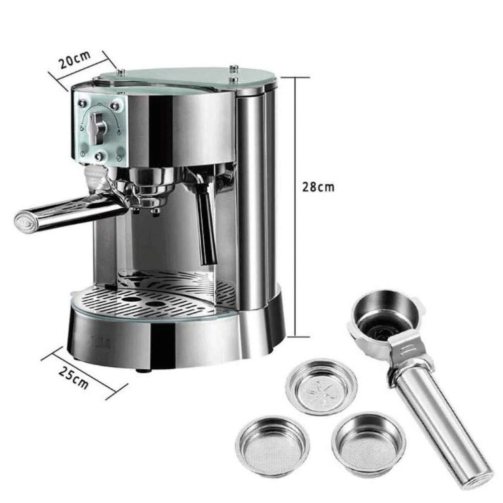 Cafetera con vaporizador de leche, bomba