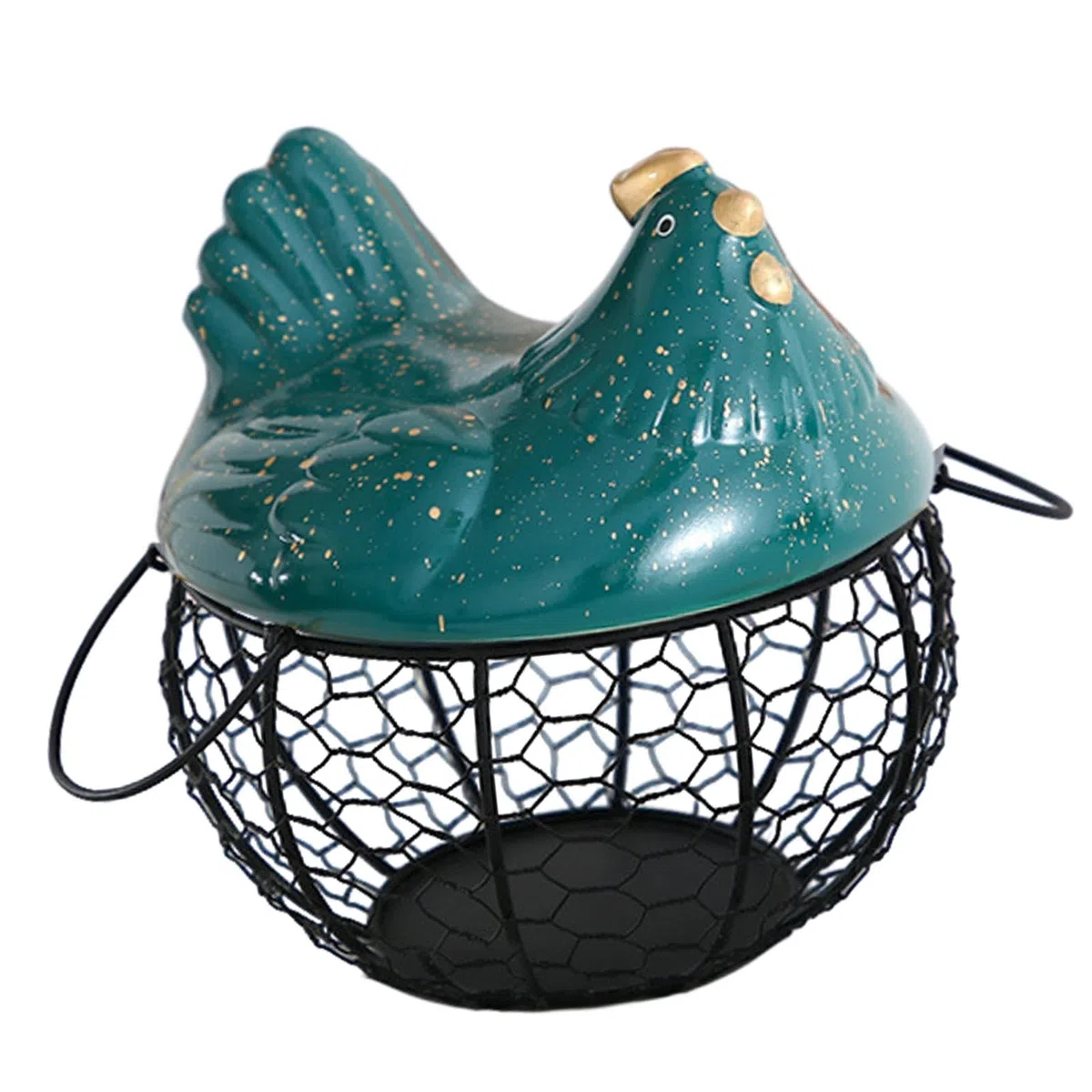 Cesta para Almacenar Huevos, Soporte para Huevos de, Organizador de Huevos de Granja, Contenedor de Huevos de Cocina, Negro con Punto pequeño, Individual