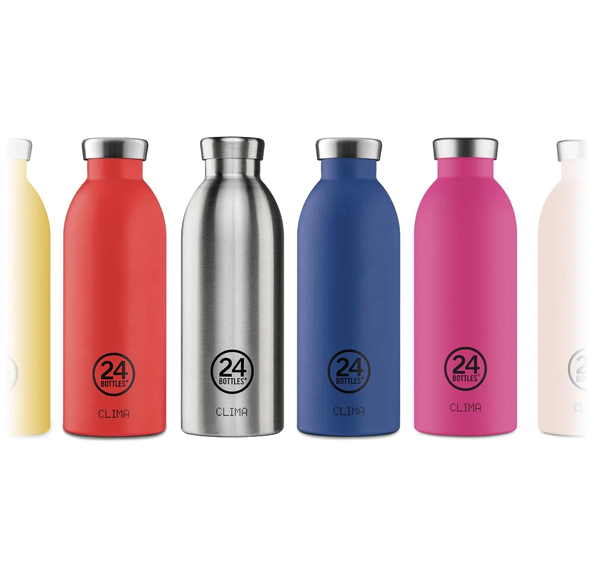 24Bottles Clima - Botella Agua Acero Inoxidable, Botella Termica 850ml 12H Caliente y 24H Frío Ideal como Botella Gimnasio, Niños y Deporte, Cantimplora Termica 100% Hermética, Water Bottle Sostenible
