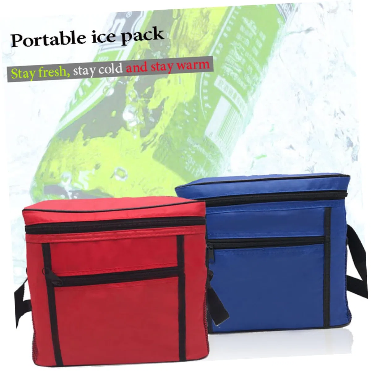 Alipis 3 Piezas Bolsa De Pícnic Con Aislamiento Bolsa Impermeable Bolsa De Almuerzo Con Aislamiento Cesta De Picnic Con Aislamiento Bolsas Para Comida Alimento Cesta De Picnic Plegable