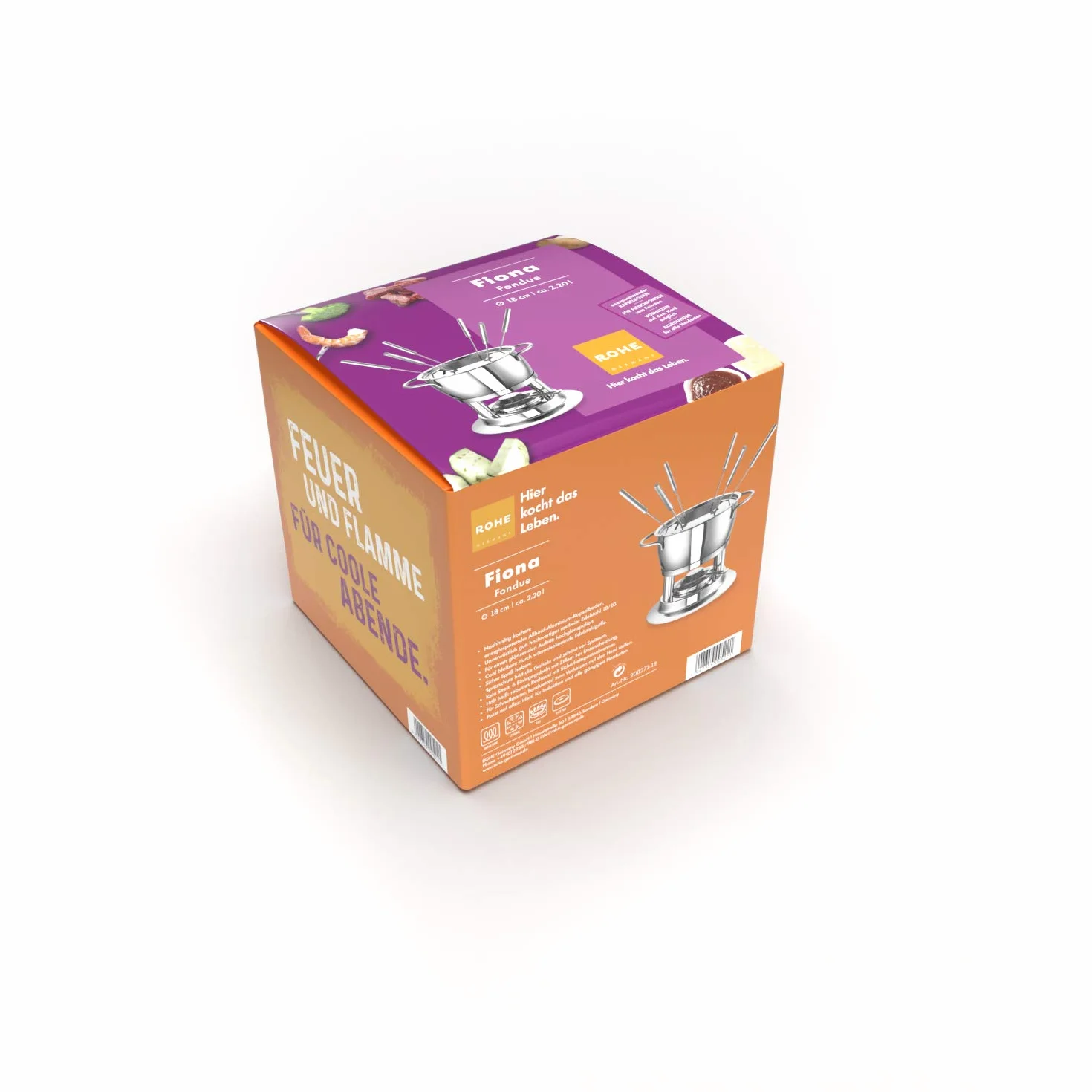 Rohe Germany 208271-18 Fiona - Fondue (18 cm de diámetro, aprox. 2,20 l, acero 18/10, 2,2 litros.
