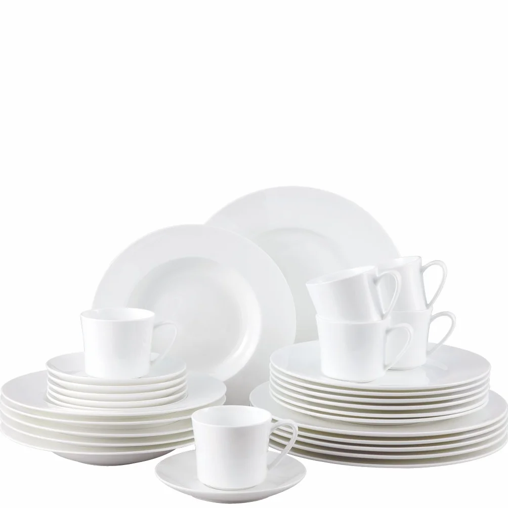 Rosenthal 61040-800001-18743 - Vajilla de porcelana (1 servicio, 5 piezas), color blanco