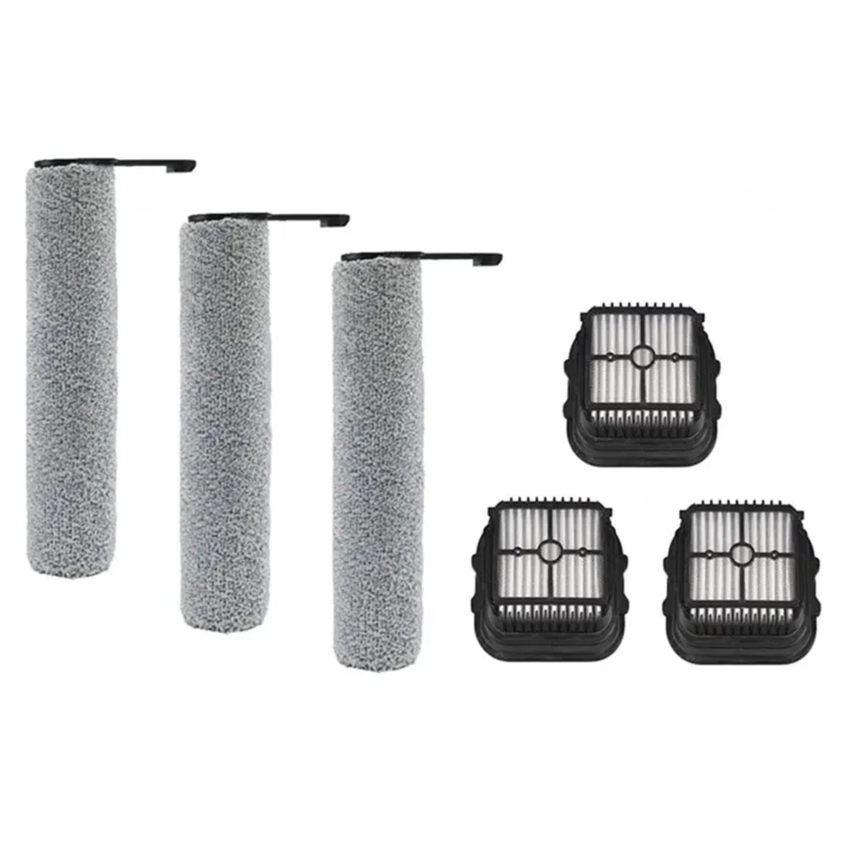 Paquete de 6 cepillos giratorios y Filtro HEPA compatibles con aspiradora Laresar S7 Pro