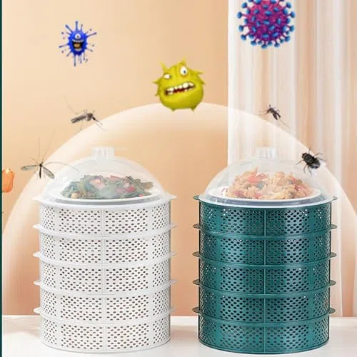 Cubierta para alimentos, cubierta multicapa para protección y conservación de alimentos, recipiente a prueba de polvo para cocina y comedor