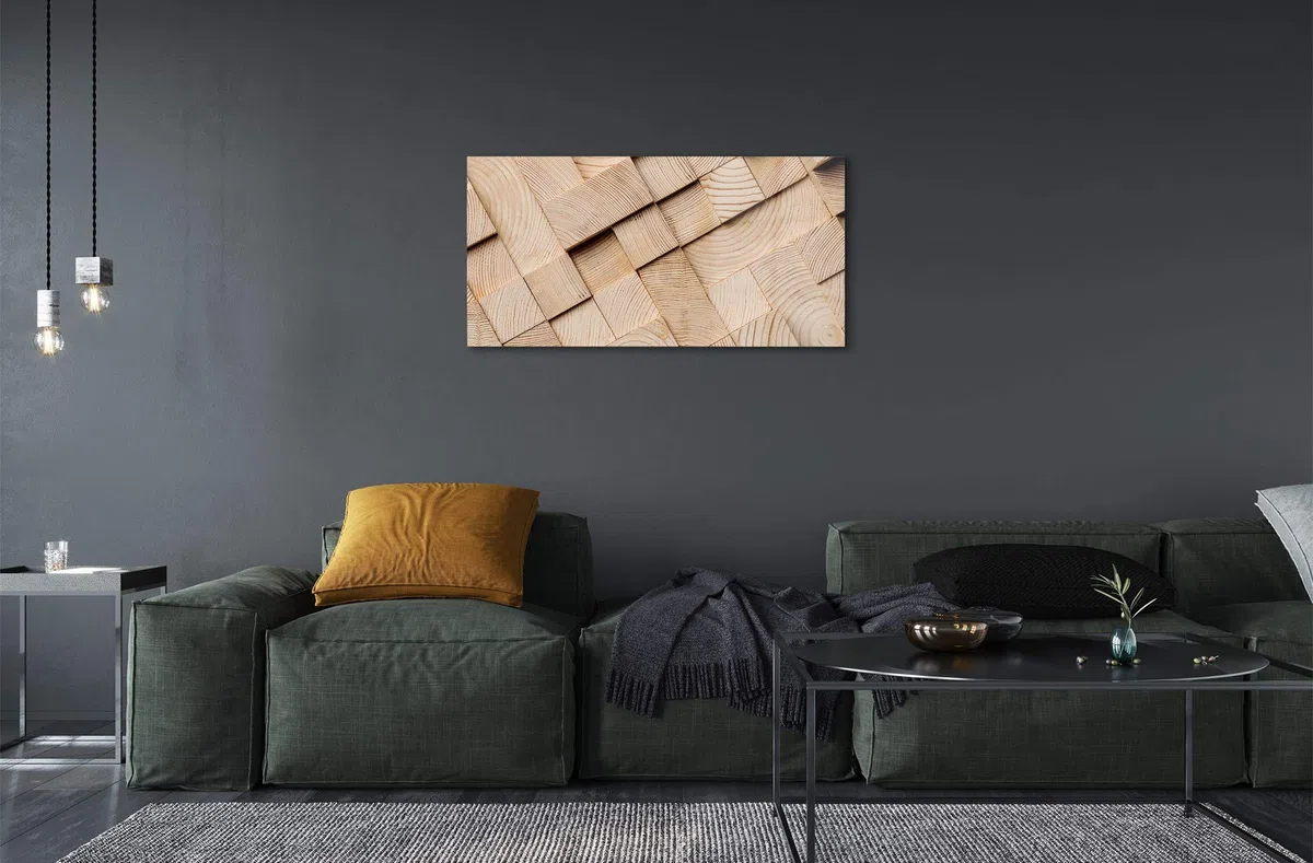 Tulup Impresión acríl Acrílico 100x50cm Impresa Decoración Imagen Cuadro sobre acríl Pinturas – Composición De Madera del Grano