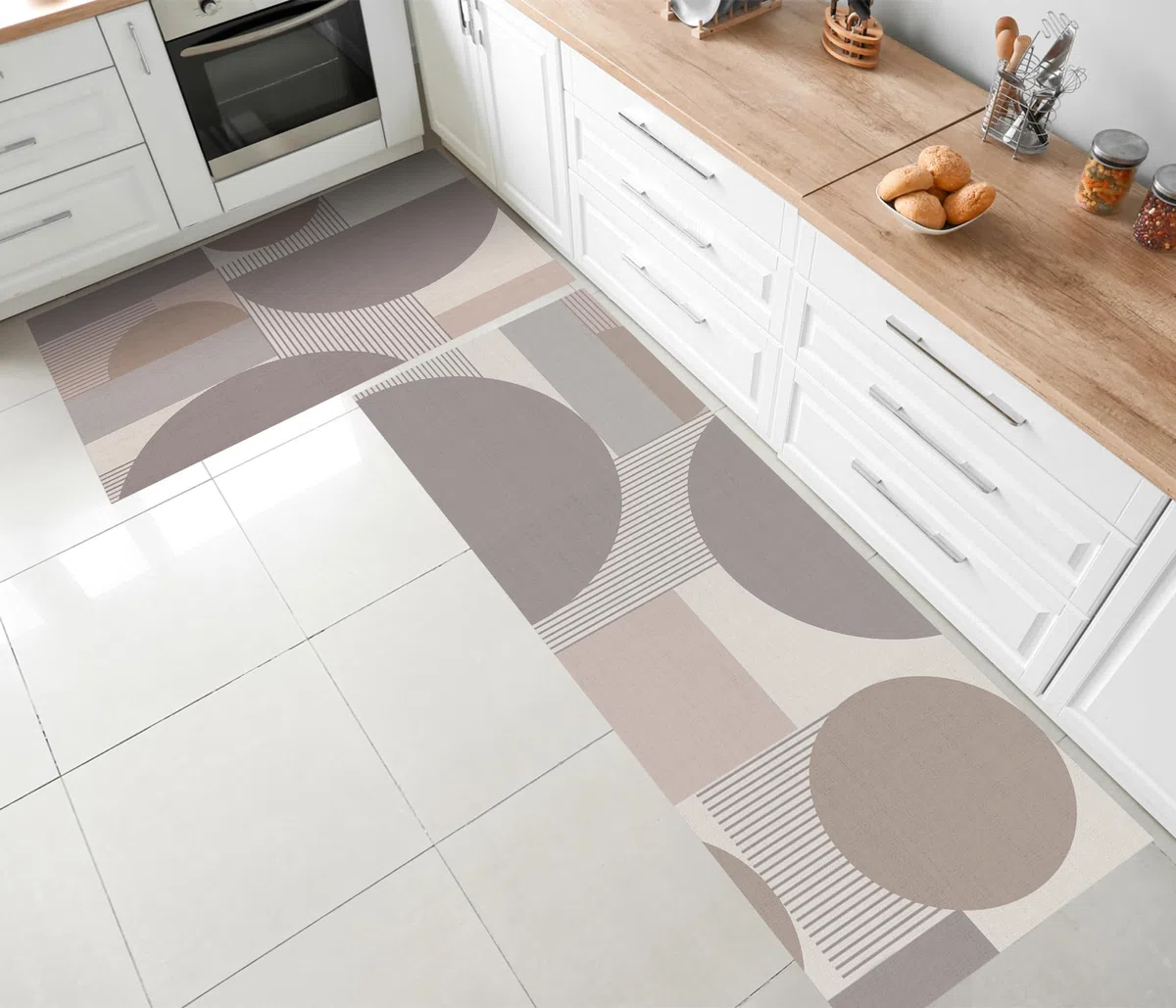VINILIKO Design | Alfombra Vinílica Hermes 50x140 cm - Antideslizante, Impermeable, Lavable - Varios Tamaños - Alfombra Vinilo Salón, Cocina