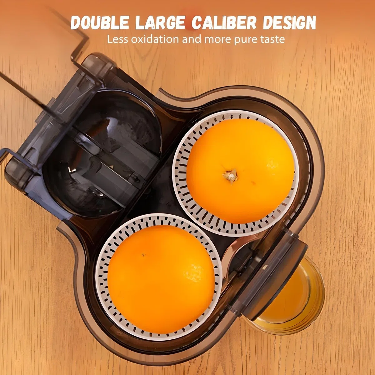 Exprimidor eléctrico de Doble Cabezal, con 8 Dientes y Doble Orificio, Potente Motor de 15000 RPM y Cortador de Fruta Integrado, para limón y Naranja