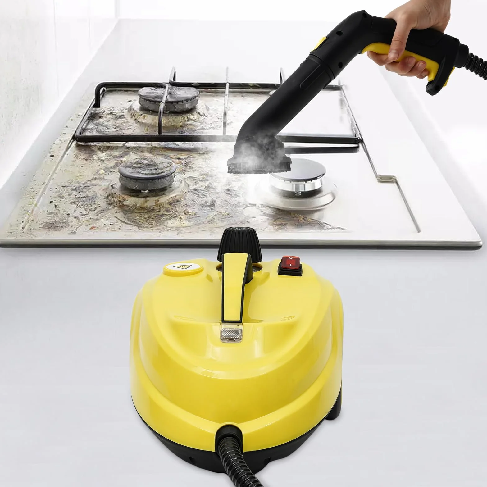 1.8L limpiador de vapor multifunción de alta presión limpiador de vapor de mano alfombras y suelos tapizados coche cocina azulejos