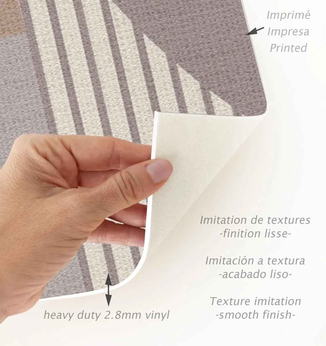 VINILIKO Design | Alfombra Vinílica Hermes 50x140 cm - Antideslizante, Impermeable, Lavable - Varios Tamaños - Alfombra Vinilo Salón, Cocina