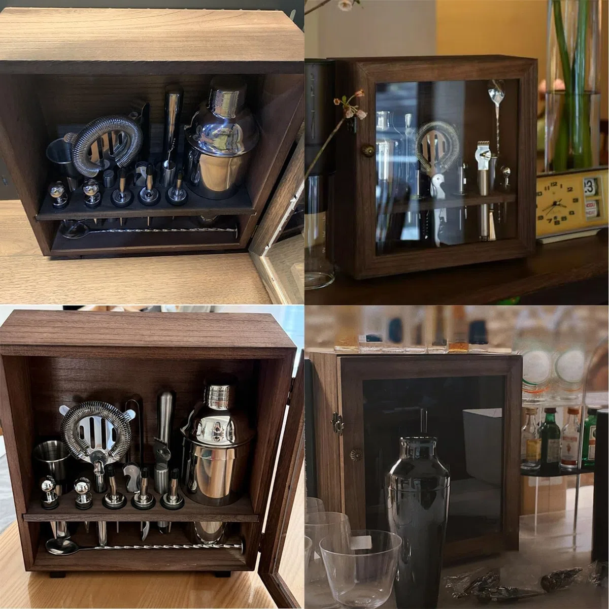 Kit for Hacer cócteles, Juego de coctelera de Acero Inoxidable, Juego de Herramientas de Barra, Kit de Barman for Mezclar Bebidas y Regalar