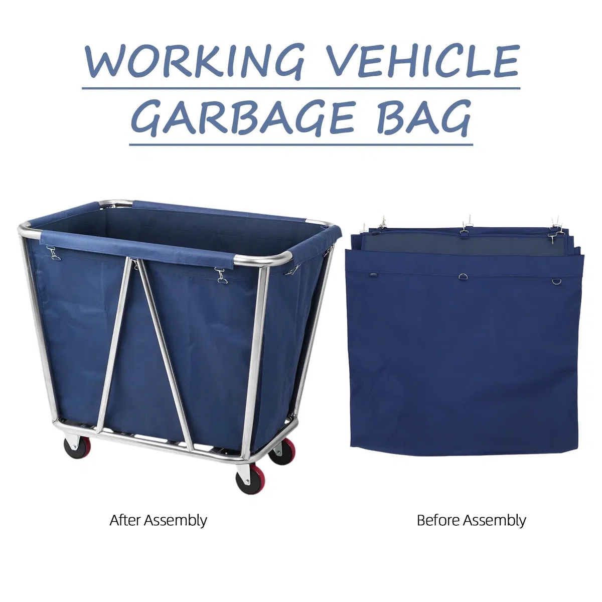 Angoily Bolsa de Oxford para Almacenamiento Extraíble en Carros de Lavandería y Limpieza, Organizador Práctico para Hoteles y Residencias